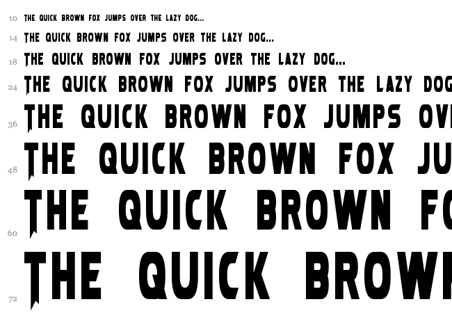 Laser Rod font waterfall